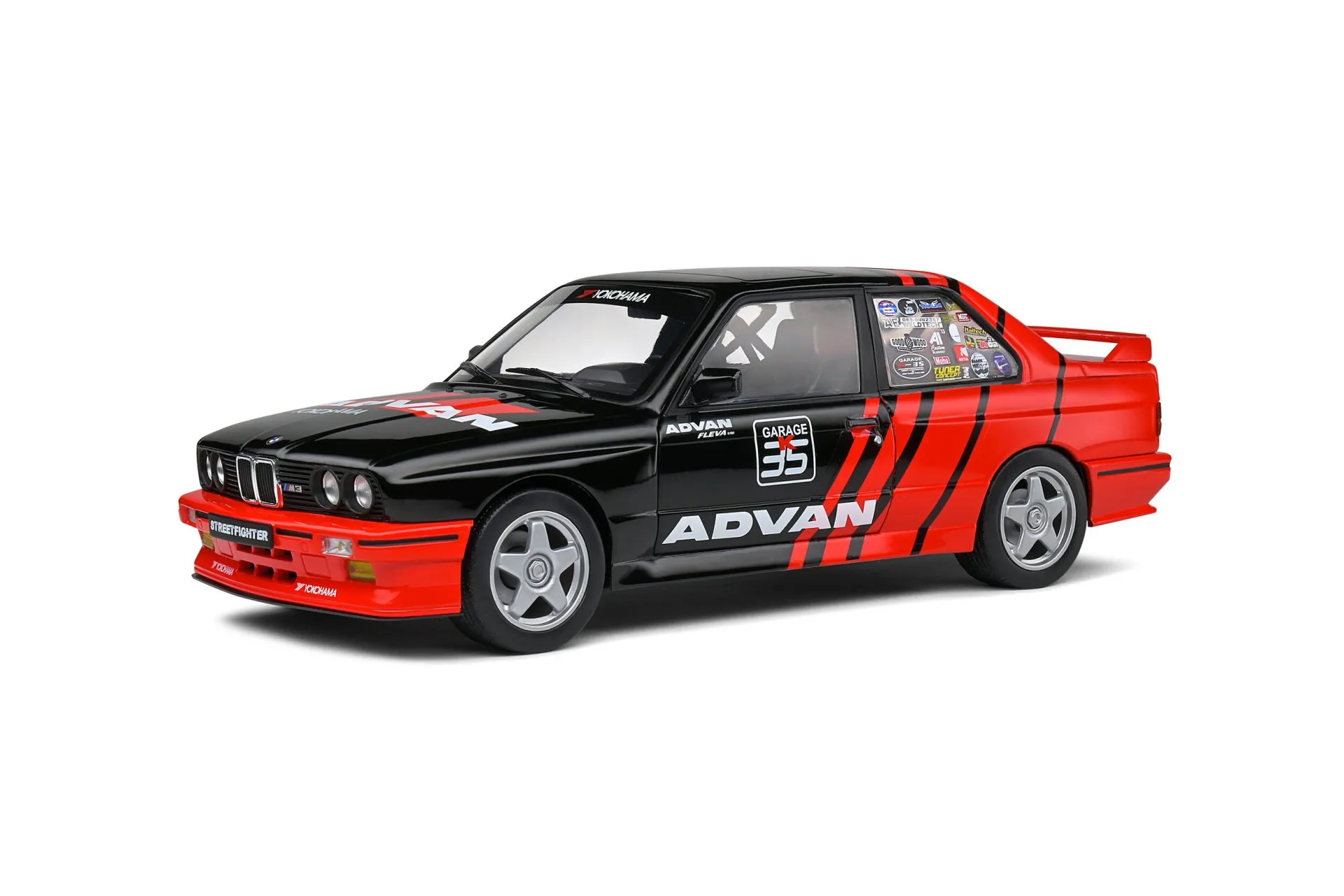 Solido - Solido 1/18 BMW E30 M3 Advan Drift Team Black 1990 S1801521