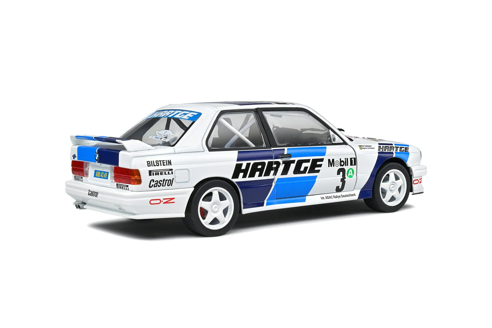 Solido 1/18 Bmw E30 M3 GR. A White #3 I.Carlsson/ P.Carlsson Adac Rally Deut S1801514