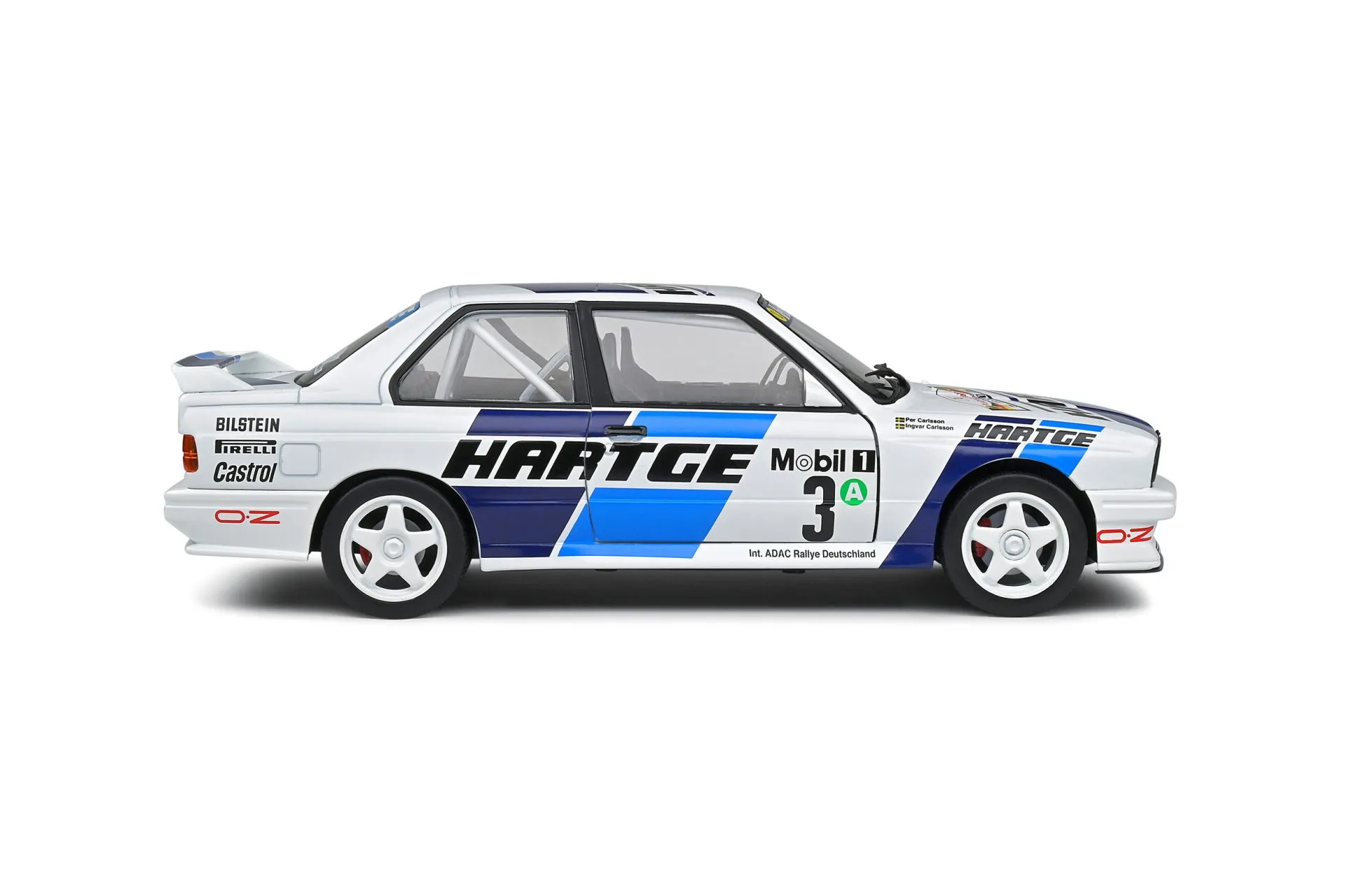Solido 1/18 Bmw E30 M3 GR. A White #3 I.Carlsson/ P.Carlsson Adac Rally Deut S1801514