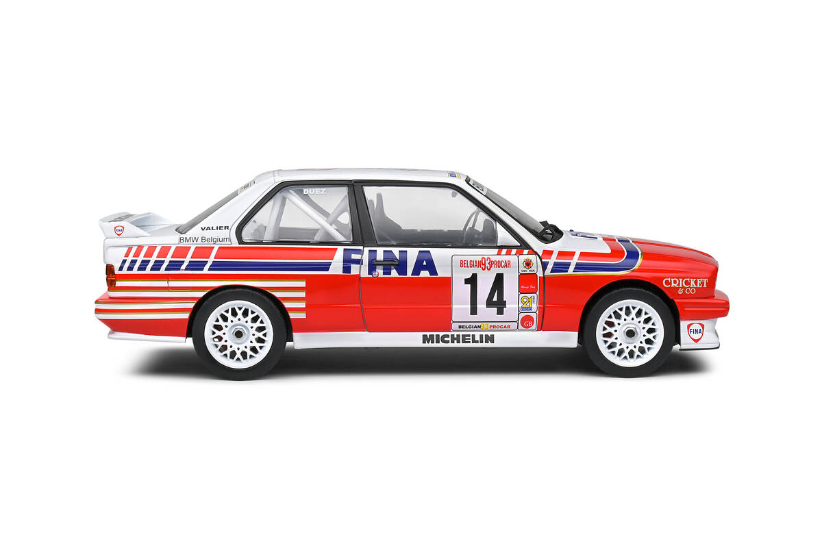 Solido 1/18 Bmw E30 M3 White #14 Duez Belgium Procar 1993 S1801523