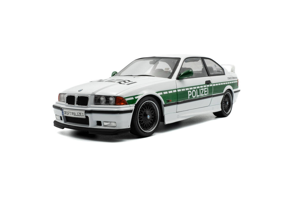 Solido 1/18 Bmw E36 M3 Coupe Solido Works Drift Polizei White 1991 S1803915