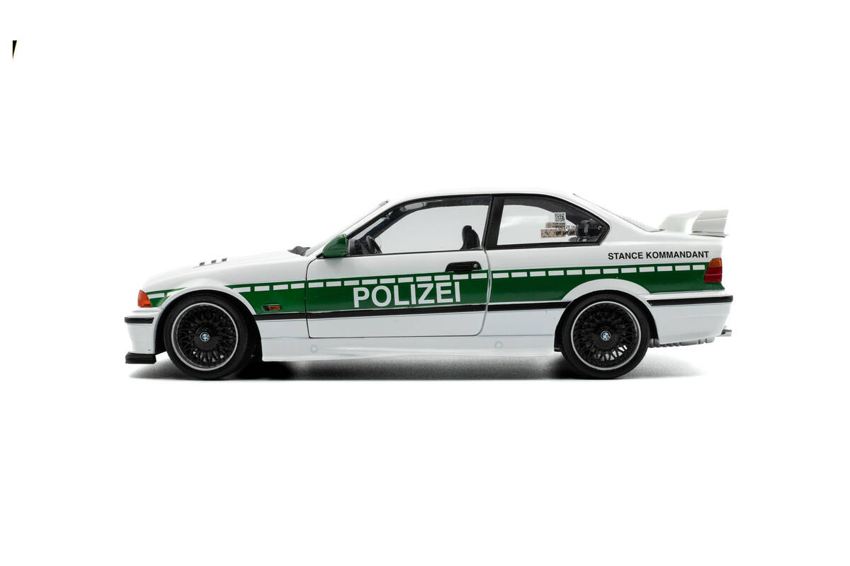 Solido 1/18 Bmw E36 M3 Coupe Solido Works Drift Polizei White 1991 S1803915