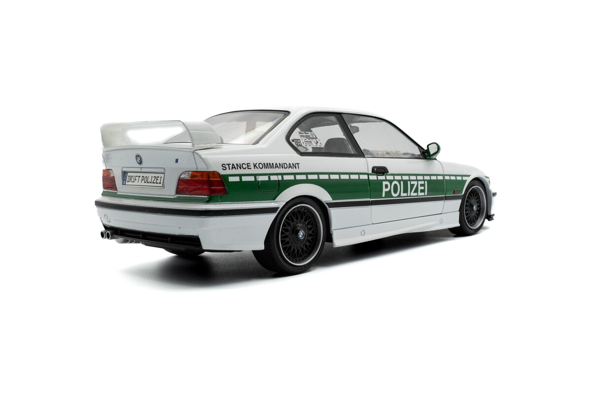 Solido 1/18 Bmw E36 M3 Coupe Solido Works Drift Polizei White 1991 S1803915 - Thumbnail