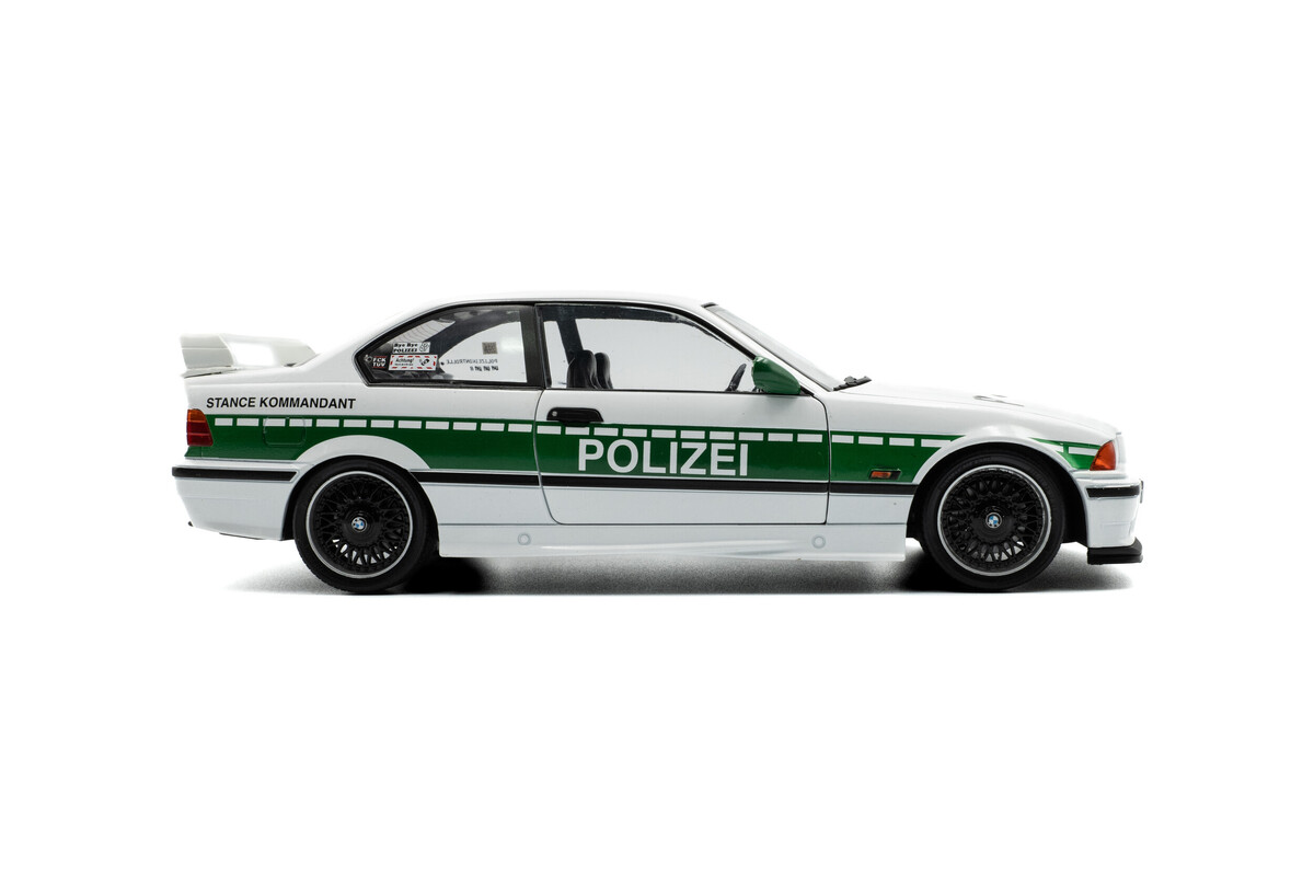 Solido 1/18 Bmw E36 M3 Coupe Solido Works Drift Polizei White 1991 S1803915 - Thumbnail
