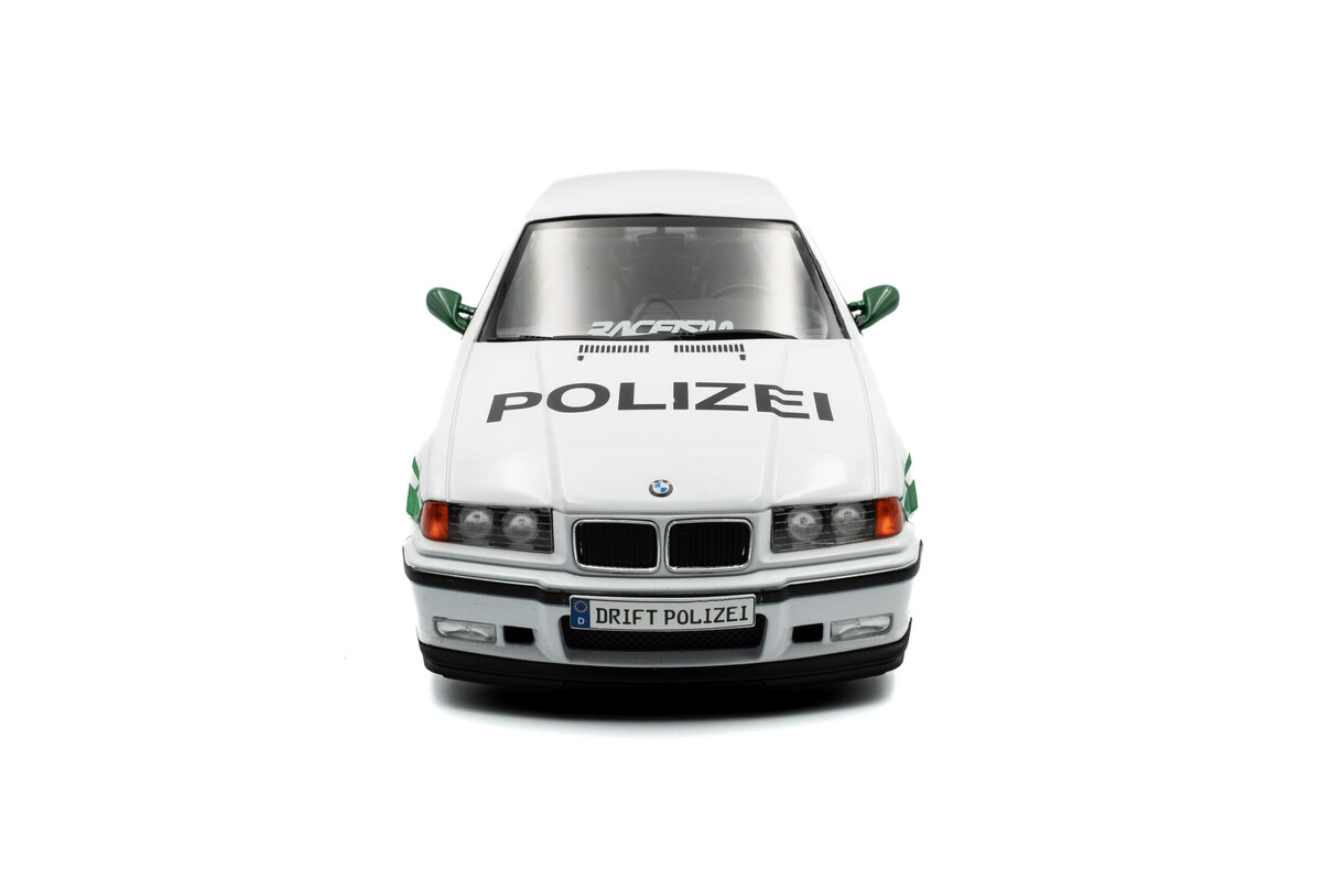 Solido 1/18 Bmw E36 M3 Coupe Solido Works Drift Polizei White 1991 S1803915 - Thumbnail