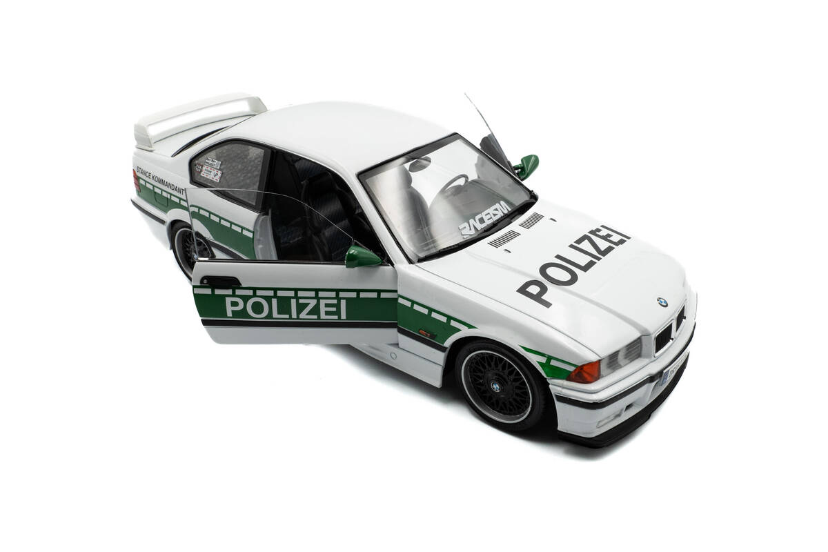 Solido 1/18 Bmw E36 M3 Coupe Solido Works Drift Polizei White 1991 S1803915