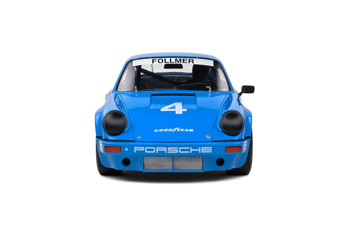 Solido 1/18 Porsche 911 Iroc Blue #4 Follmer Iroc Riverside 1974 S1810702