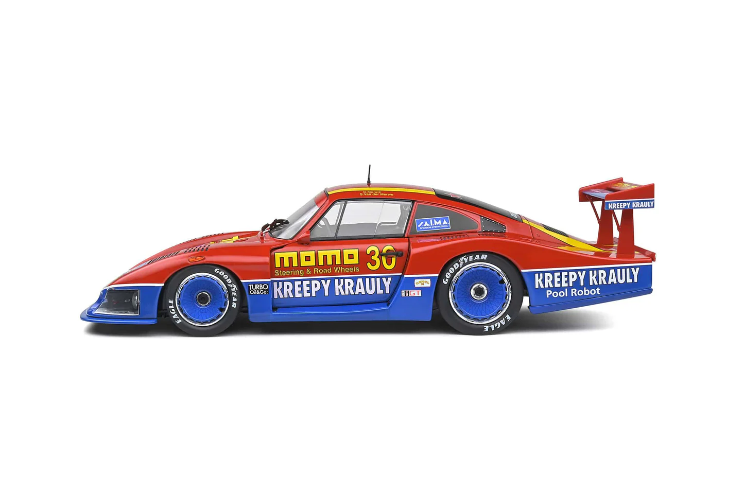 Solido 1/18 Porsche 935 Mobydıck Red #30 G.Moretti/S.Van Der Marwe 6H MID OH S1805404