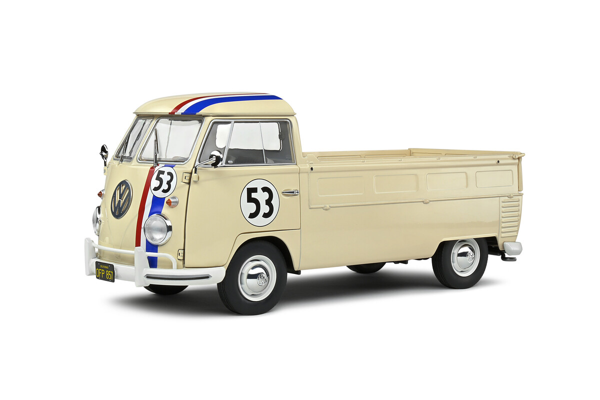 Solido 1/18 Volkswagen T1 Pick-up Racer 53 Beige 1950 S1806708 - Thumbnail