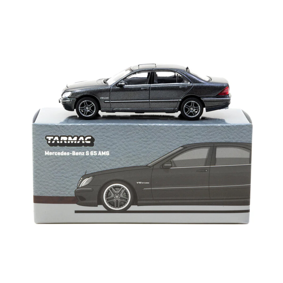 Tarmac Works - Tarmac Works 1/64 Mercedes-Benz S 65 AMG Tectite Grey Metallic - GLOBAL64 T64G-072-GY
