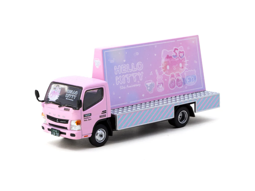 Tarmac Works - Tarmac Works 1/64 Mitsubishi Fuso Canter Hello Kitty - TRUCK64 T64T-TL002-HK