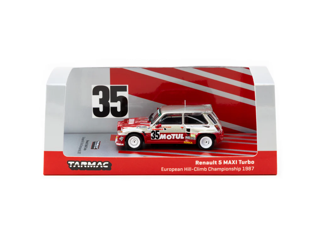 Tarmac Works - Tarmac Works 1/64 Renault 5 MAXI Turbo European Hill-Climb Championship 1987 Giovanni Rossi #35 - HOBBY64 T64-TL061-87EHC35 Tarmac Works - Tarmac Works 1/64 Renault 5 MAXI Turbo European Hill-Climb Championship 1987 Giovanni Rossi #35 - HOBBY64 T64-TL061-87EHC35