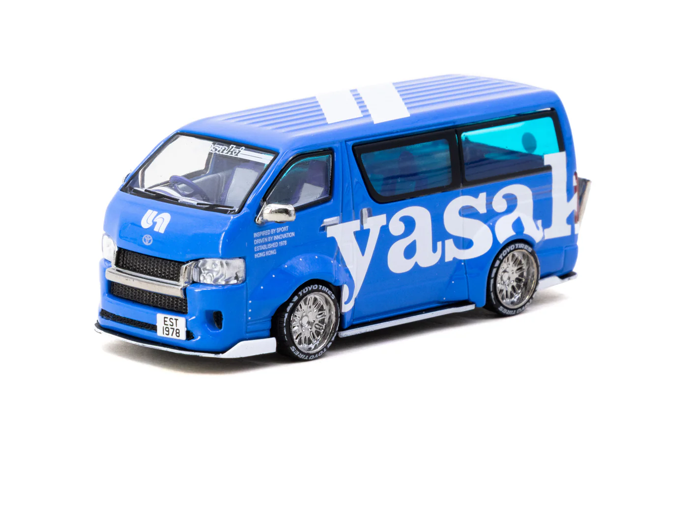 Tarmac Works - Tarmac Works 1/64 Toyota Hiace Widebody Yasaki Special Edition - HOBBY64 T64-038-YAS