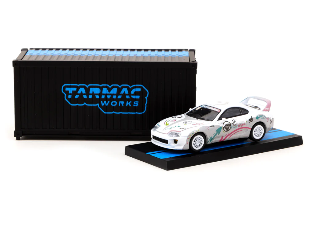 Tarmac Works - Tarmac Works 1/64 Toyota Supra RZ Logitech G AURORA with Container - Logitech Special Edition - HOBBY64