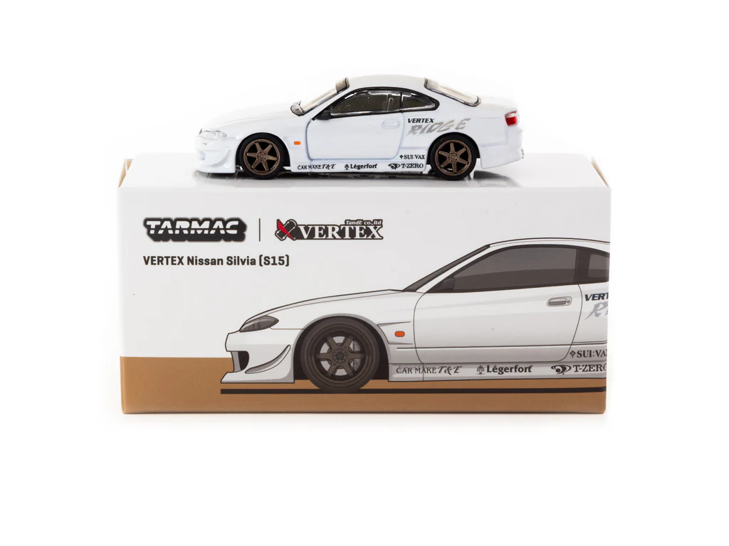 Tarmac Works - Tarmac Works 1/64 VERTEX Nissan Silvia S15 White Metallic - Lamley Special Edition - GLOBAL64