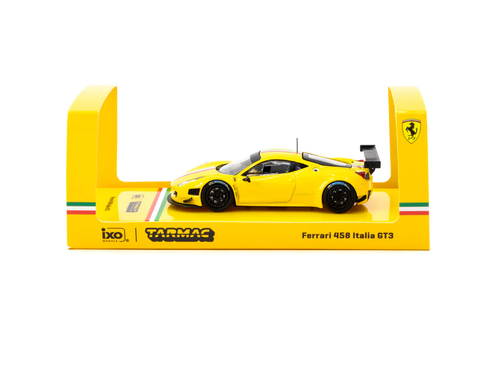 Tarmac Works 1/64 Ferrari 458 Italia GT3 Yellow - ROAD 64T64R-073-YL