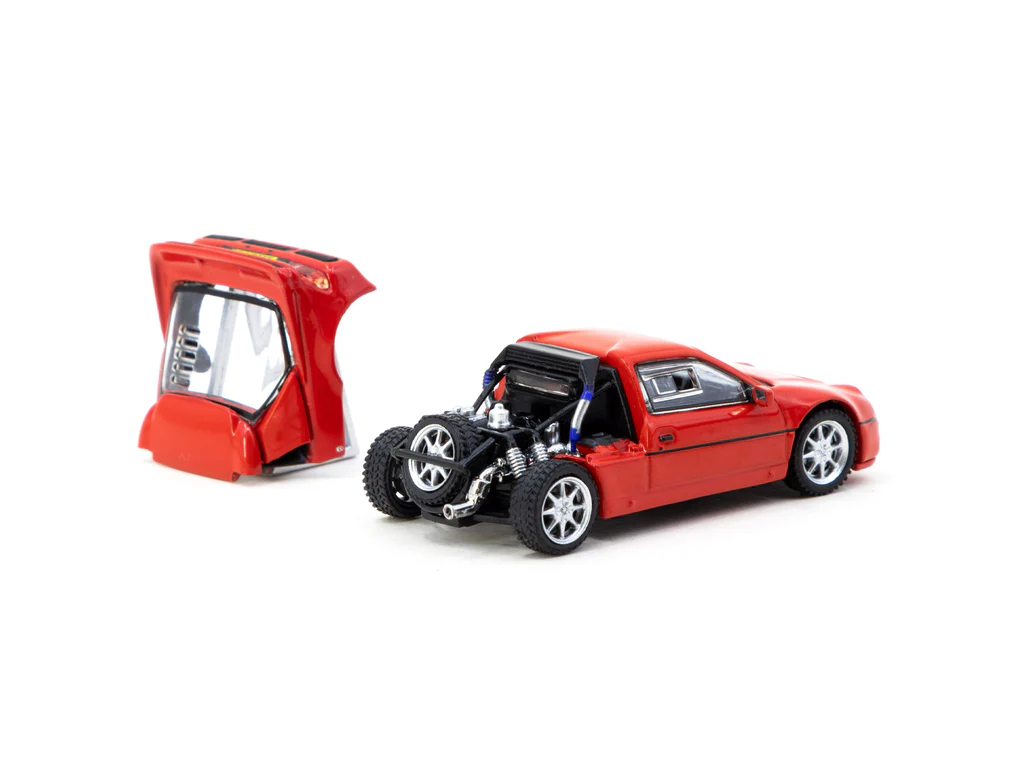 Tarmac Works 1/64 Ford RS200 Red - HOBBY64+ T64PR-001-RE