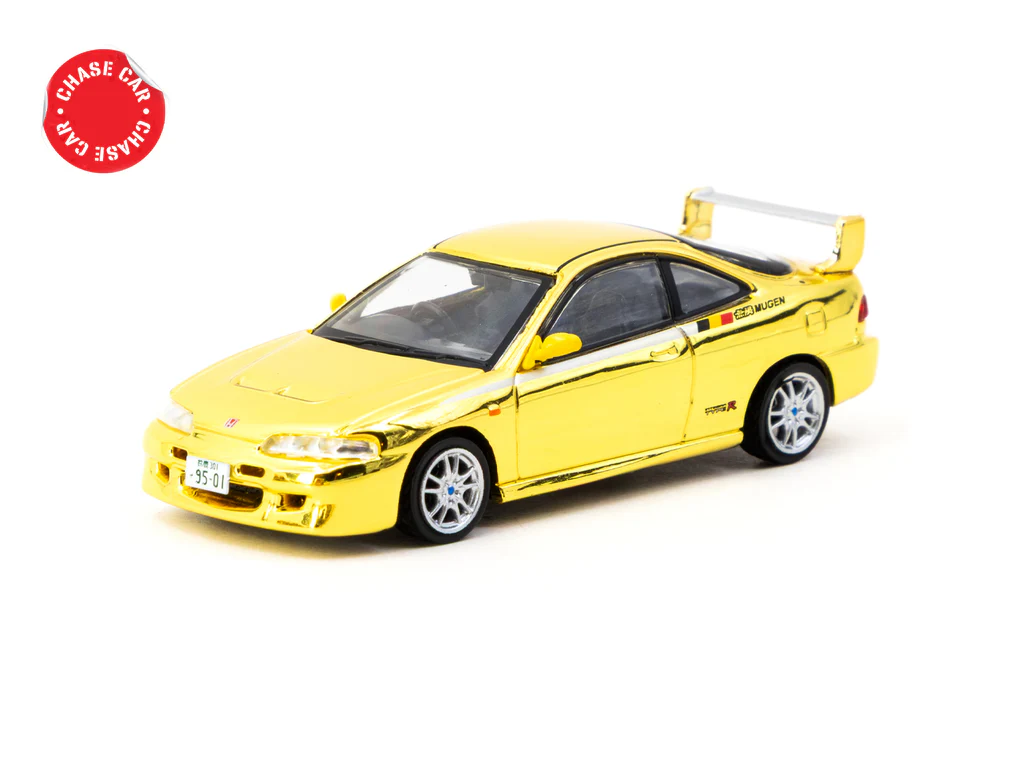 Tarmac Works 1/64 Honda Integra TYPE R DC2 MUGEN Sunlight Yellow - GLOBAL64 T64G-TL059-YL - Thumbnail
