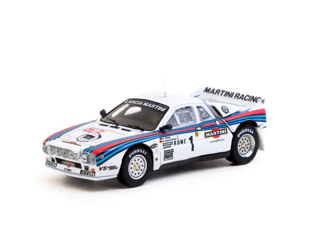 Tarmac Works 1/64 Lancia 037 Rally Rally Monte Carlo 1983 #1 with Tarmac Cards - HOBBY64+ T64P-TL002-83RMC01