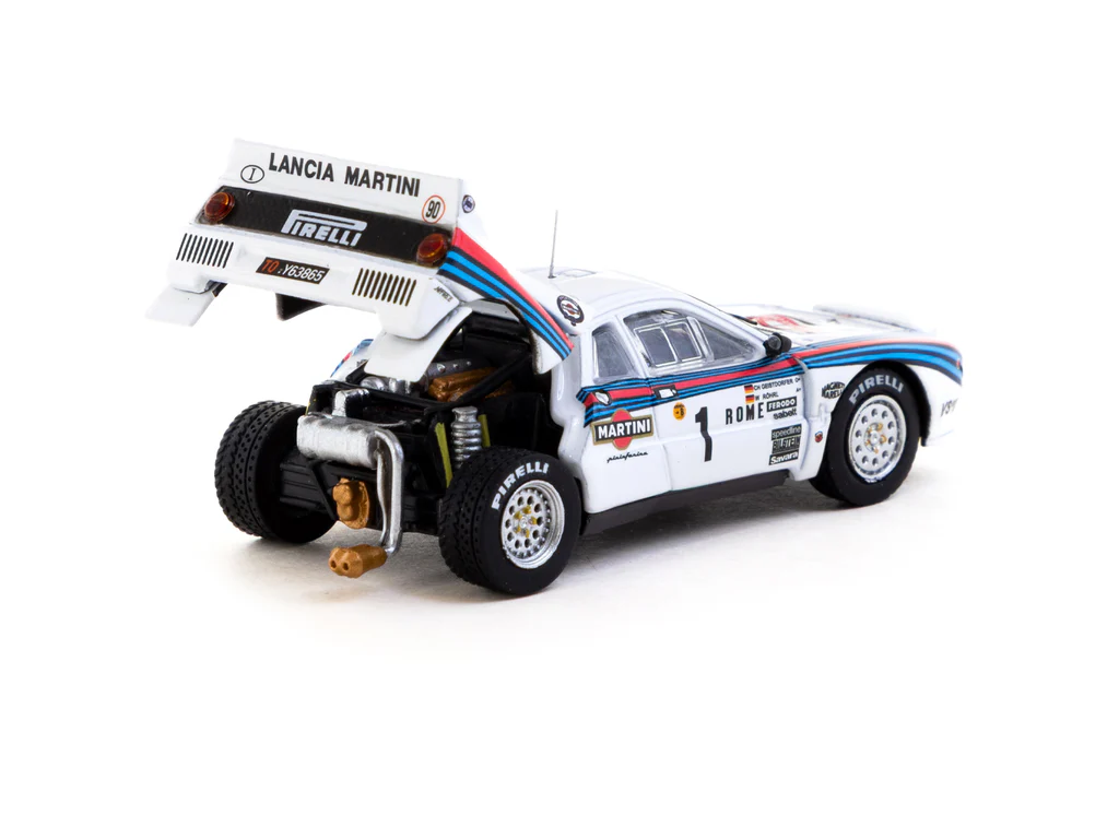 Tarmac Works 1/64 Lancia 037 Rally Rally Monte Carlo 1983 #1 with Tarmac Cards - HOBBY64+ T64P-TL002-83RMC01