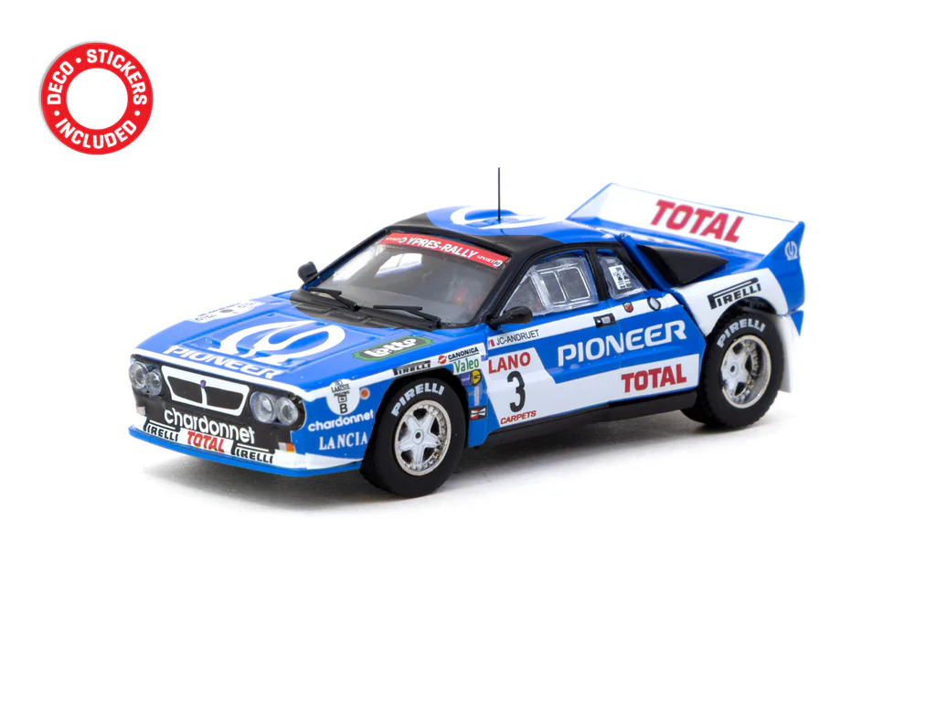 Tarmac Works 1/64 Lancia 037 Rally Ypres 24 Hours Rally 1983 #3 - HOBBY64+ T64P-TL002-83YR03