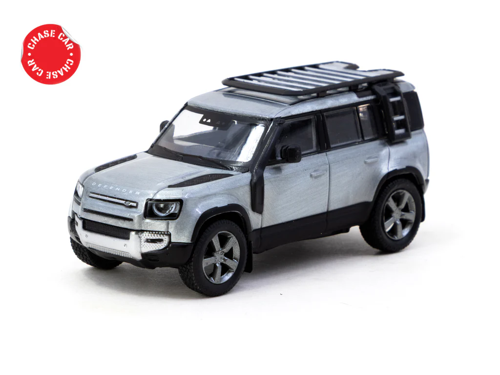 Tarmac Works 1/64 Land Rover Defender 110 Grey Metallic - GLOBAL64 T64G-020-GY - Thumbnail