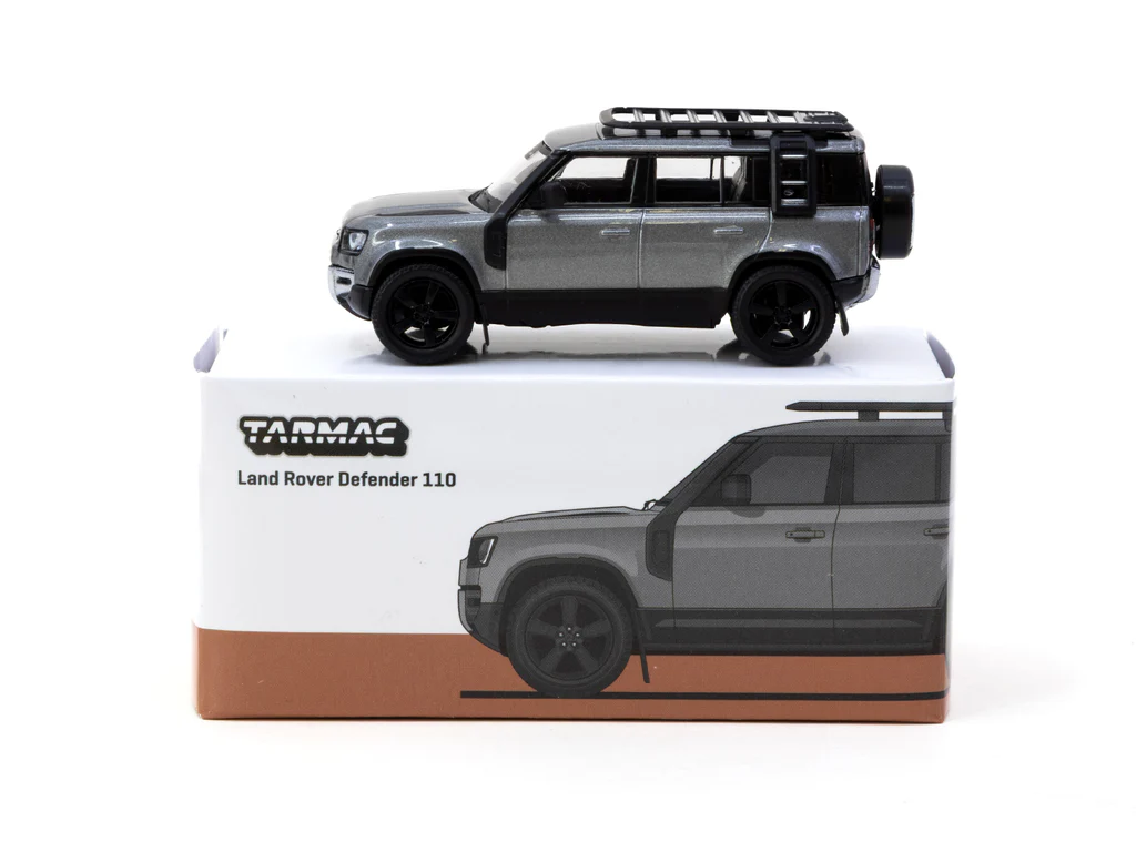 Tarmac Works 1/64 Land Rover Defender 110 Grey Metallic - GLOBAL64 T64G-020-GY
