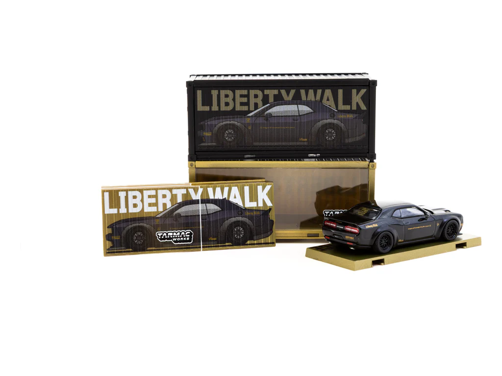 Tarmac Works 1/64 LB-WORKS Dodge Challenger SRT Hellcat Black Metallic - GLOBAL64 T64G-TL039-BK
