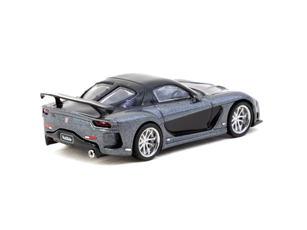 Tarmac Works 1/64 Mazda RX-7 VeilSide Fortune7 Grey Metallic / Black - GLOBAL64 T64G-075-GY - Thumbnail