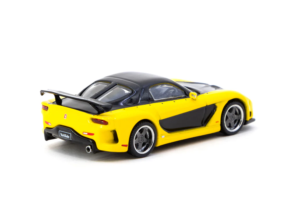 Tarmac Works 1/64 Mazda RX-7 VeilSide Fortune7 Yellow / Black - GLOBAL64 T64G-075-YE