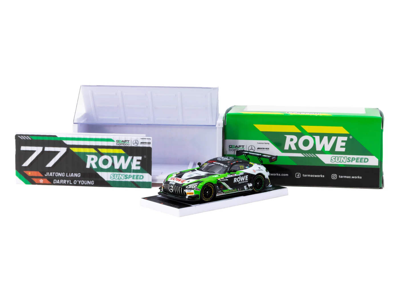 Tarmac Works 1/64 Mercedes-AMG GT3 GT World Challenge Asia 2025 - Beijing Season Finale Craft-Bamboo Racing #77 with Container - Craft-Bamboo Racing Special Edition - HOBBY64 T64-062-25CHN77 - Thumbnail