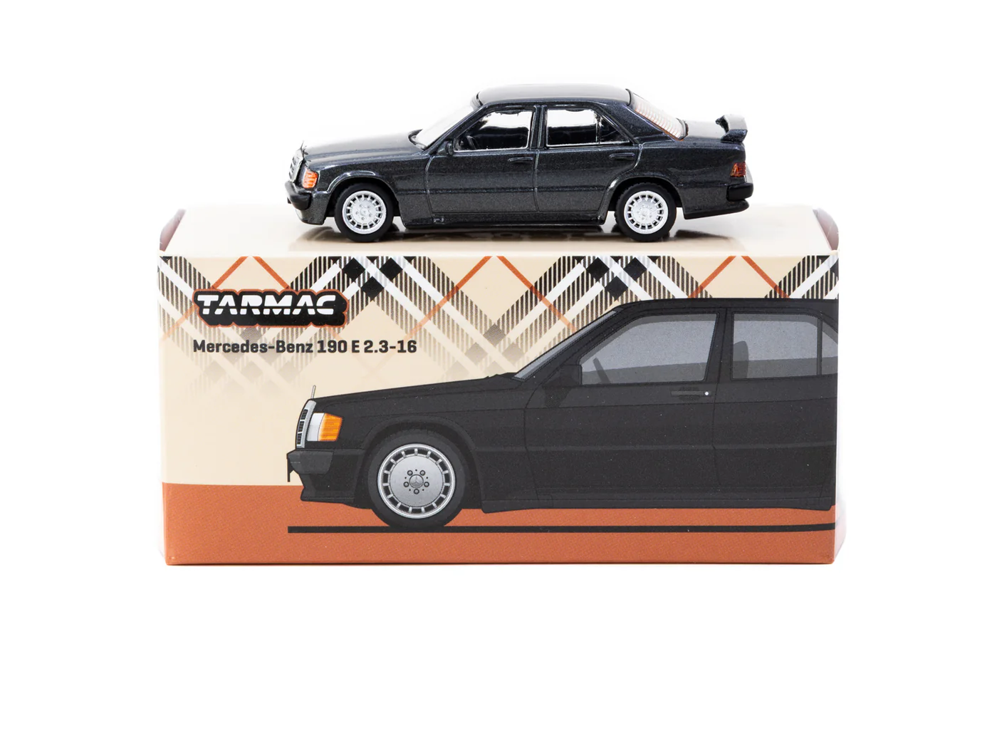 Tarmac Works 1/64 Mercedes-Benz 190 E 2.3-16 Blue-Black metallic - GLOBAL64 T64G-047-BK