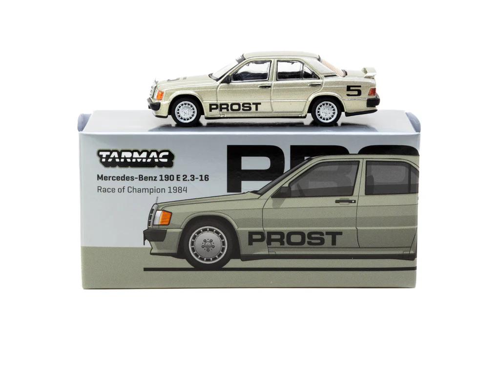 Tarmac Works 1/64 Mercedes-Benz 190 E 2.3-16 Race of Champion 1984 Alain Prost - GLOBAL64 T64G-047-84ROC05 - Thumbnail