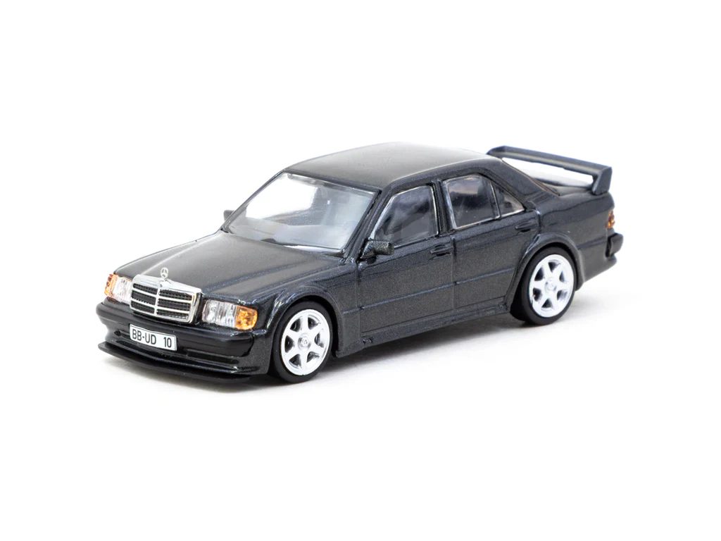 Tarmac Works 1/64 Mercedes-Benz 190 E 2.5-16 EVO 1 Blue-Black Metallic - GLOBAL64 T64G-057-BK