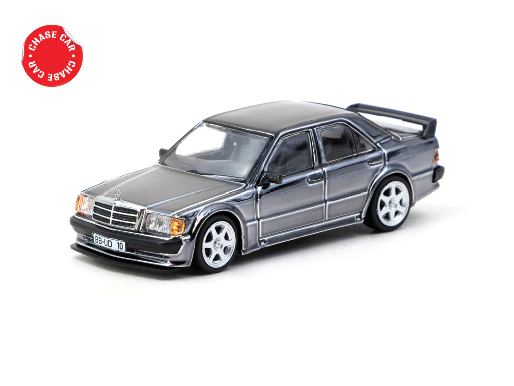 Tarmac Works 1/64 Mercedes-Benz 190 E 2.5-16 EVO 1 Blue-Black Metallic - GLOBAL64 T64G-057-BK - Thumbnail
