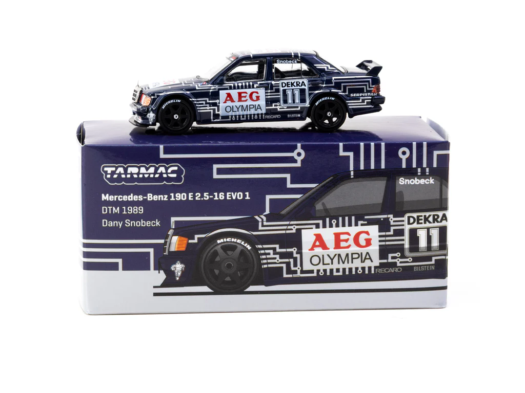 Tarmac Works 1/64 Mercedes-Benz 190 E 2.5-16 EVO 1 DTM 1989 Dany Snobeck - GLOBAL64 T64G-057-89DTM11