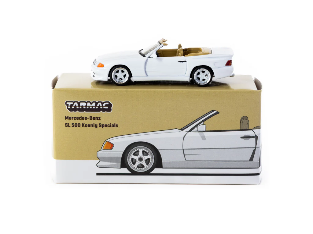 Tarmac Works 1/64 Mercedes-Benz SL 500 Koenig Specials White - GLOBAL64 T64G-045-WH - Thumbnail