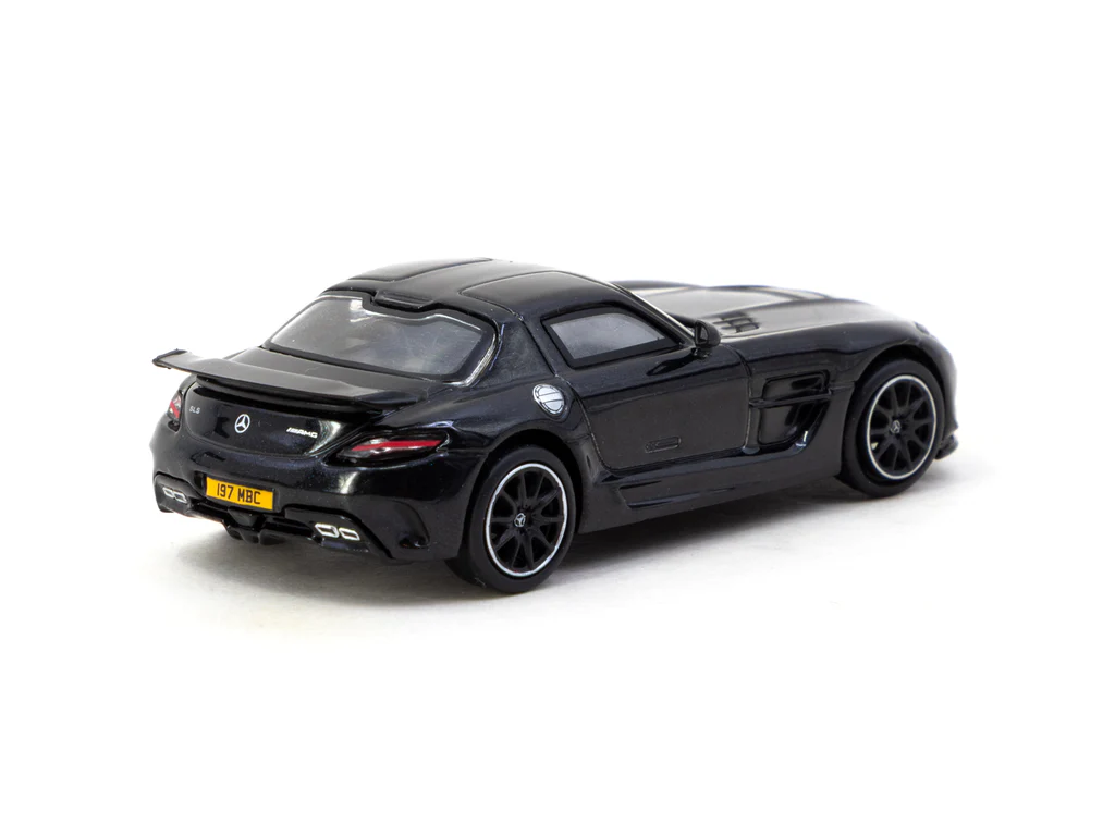 Tarmac Works 1/64 Mercedes-Benz SLS AMG Coupé Black Series Black Metallic - Singapore Special Edition - GLOBAL64 T64G-027-BK