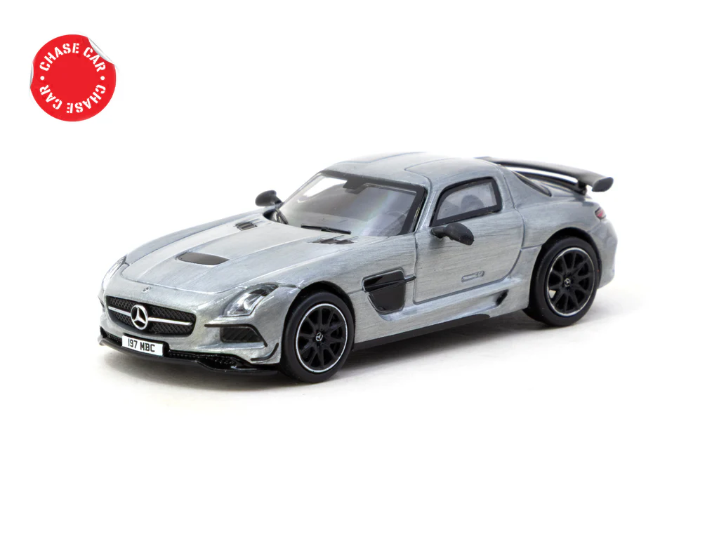 Tarmac Works 1/64 Mercedes-Benz SLS AMG Coupé Black Series Black Metallic - Singapore Special Edition - GLOBAL64 T64G-027-BK - Thumbnail