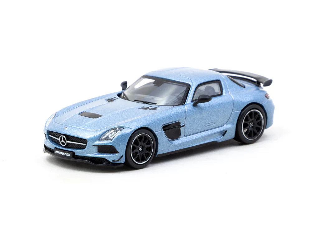 Tarmac Works 1/64 Mercedes-Benz SLS AMG Coupé Black Series Matte Blue - GLOBAL64 T64G-027-MB - Thumbnail