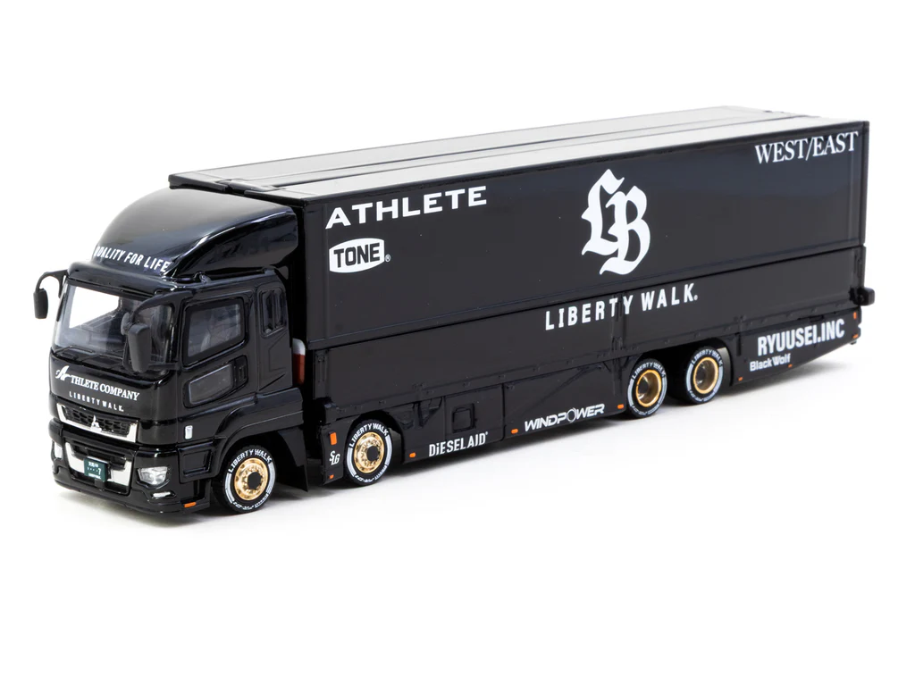Tarmac Works 1/64 Mitsubishi Fuso Super Great LB-TRUCKS Black - TRUCK64 T64T-TL001-LBB
