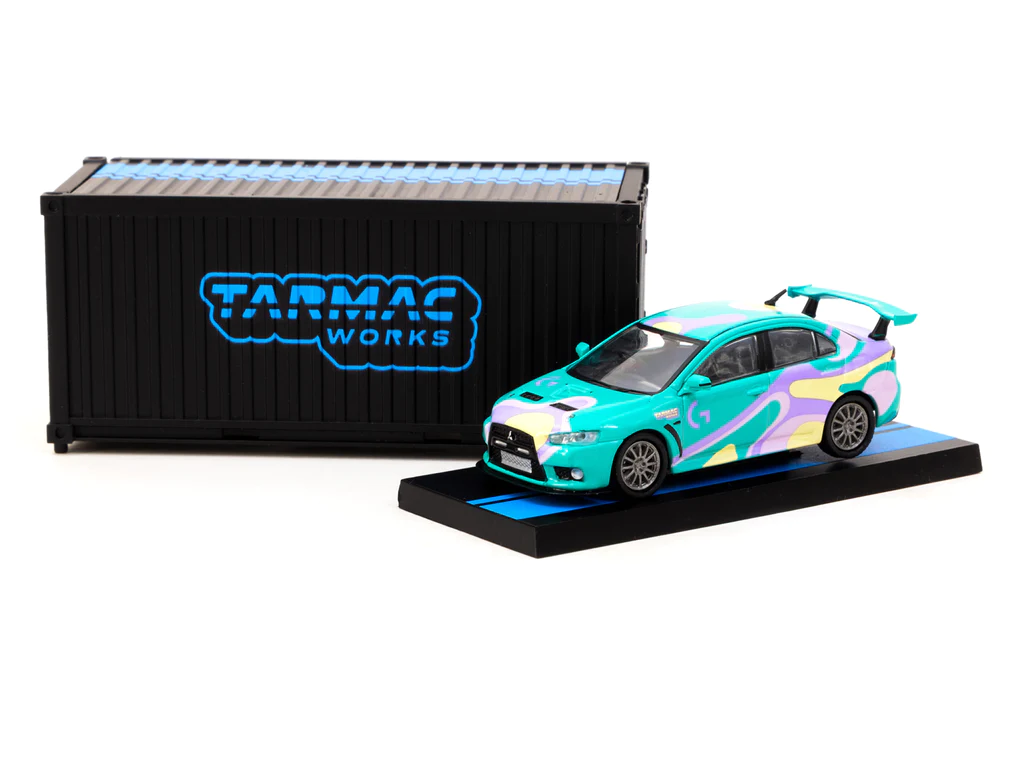 Tarmac Works 1/64 Mitsubishi Lancer Evo X Logitech G NEXT DIMENSION with Container - Logitech Special Edition - HOBBY64 - Thumbnail