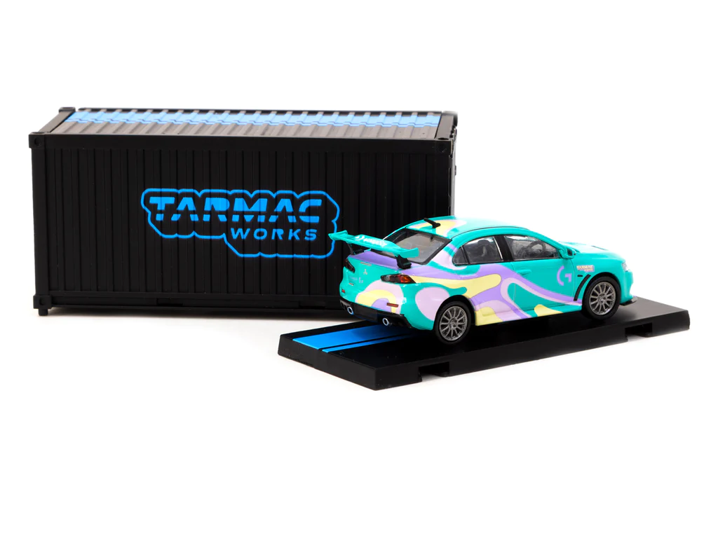 Tarmac Works 1/64 Mitsubishi Lancer Evo X Logitech G NEXT DIMENSION with Container - Logitech Special Edition - HOBBY64 - Thumbnail