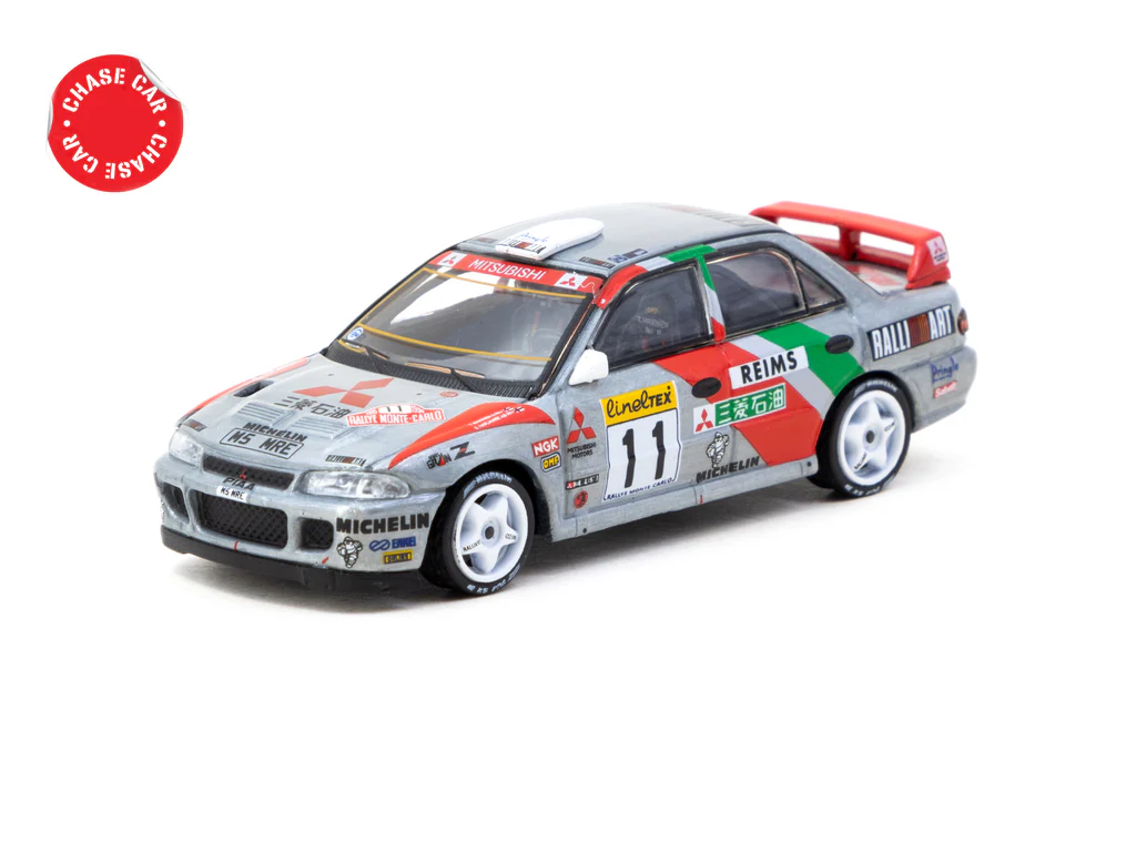 Tarmac Works 1/64 Mitsubishi Lancer Evolution II Rallye Monte-Carlo 1995 #11 GLOBAL64 T64G-049-95MCR11