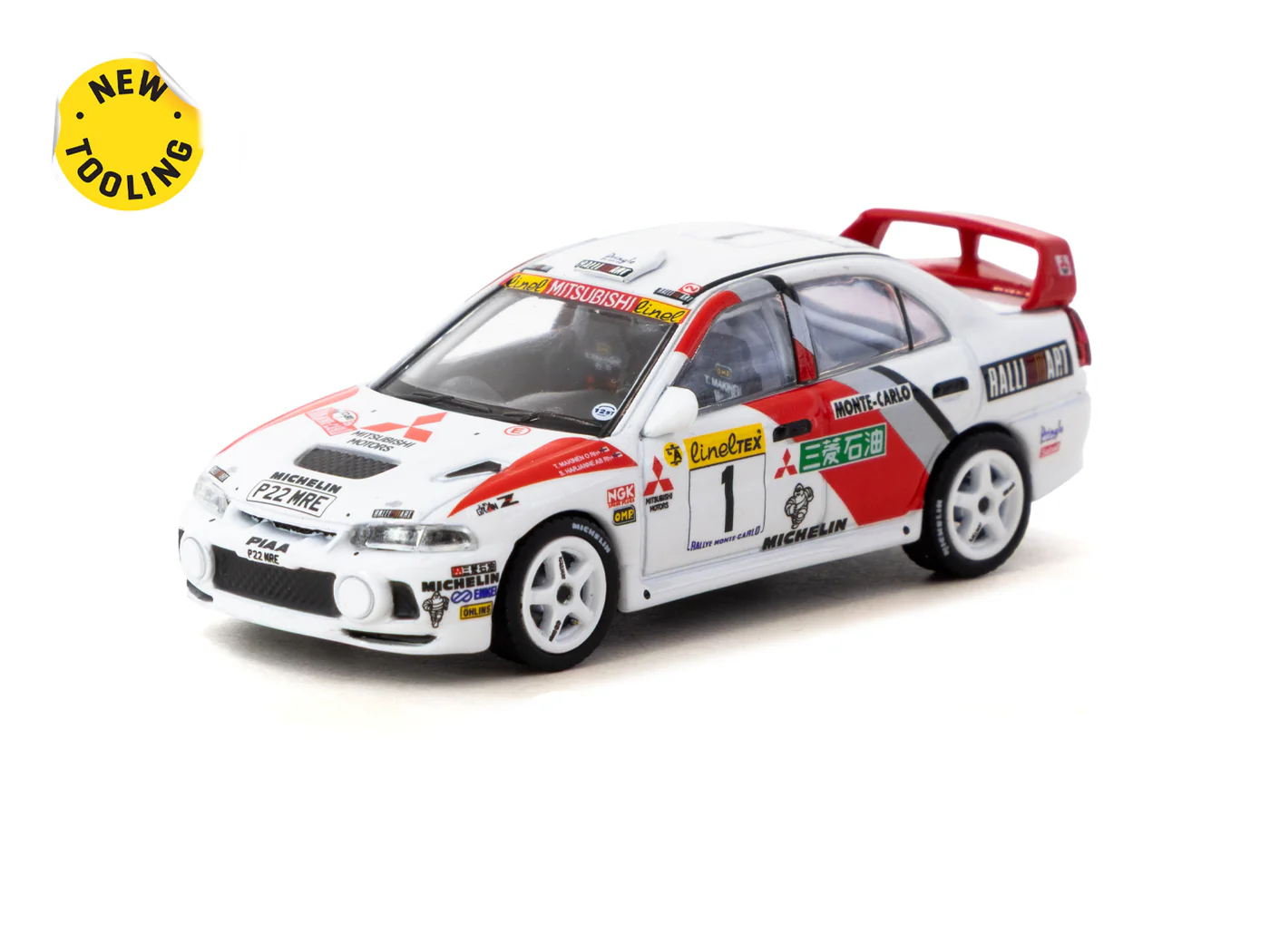 Tarmac Works 1/64 Mitsubishi Lancer Evolution IV Rallye Monte-Carlo 1997 T64G-076-97MCR01 - Thumbnail