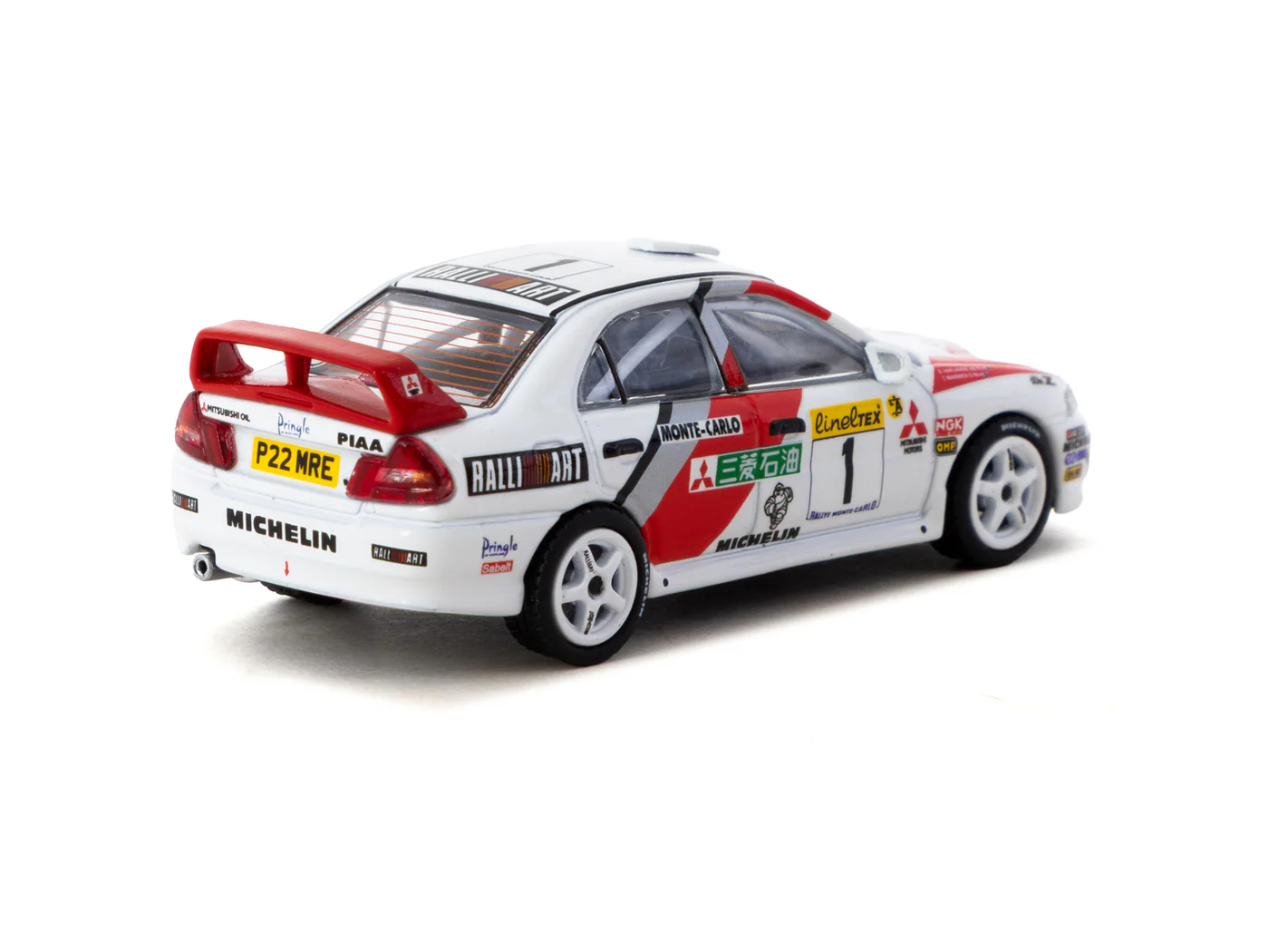 Tarmac Works 1/64 Mitsubishi Lancer Evolution IV Rallye Monte-Carlo 1997 T64G-076-97MCR01 - Thumbnail