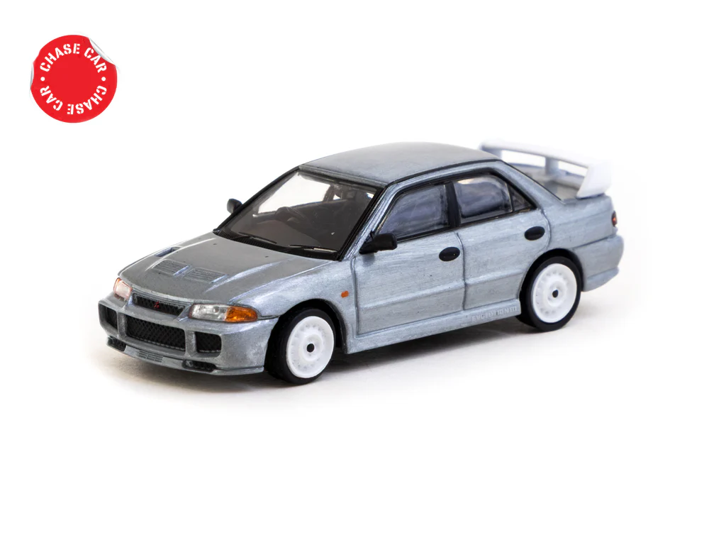 Tarmac Works 1/64 Mitsubishi Lancer RS Evolution III White - Lamley Special Edition - GLOBAL64 T64G-050-RS - Thumbnail