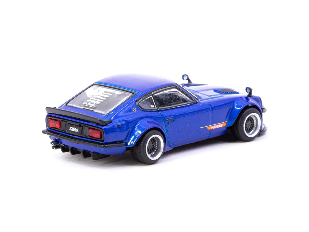 Tarmac Works 1/64 Nissan Fairlady Z S30 Widebody Blue - Designed by Jon Sibal - GLOBAL64 T64G-062-BL