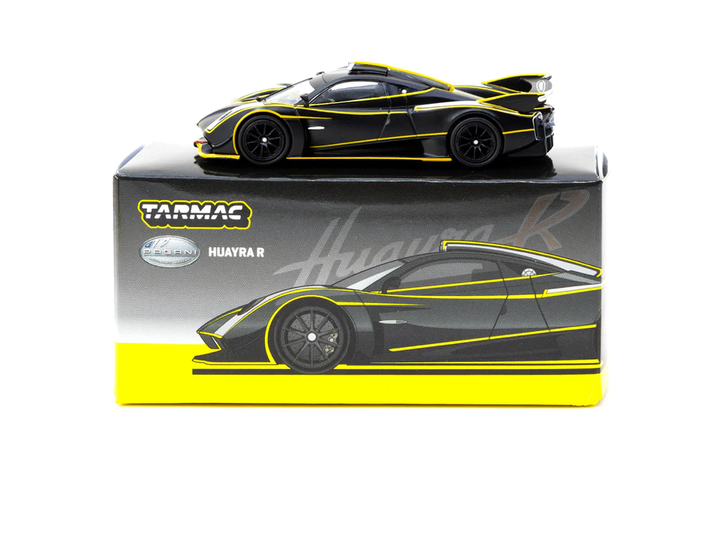 Tarmac Works 1/64 Pagani Huayra R Matt Black / Silver - GLOBAL64 T64G-TL035-MBS
