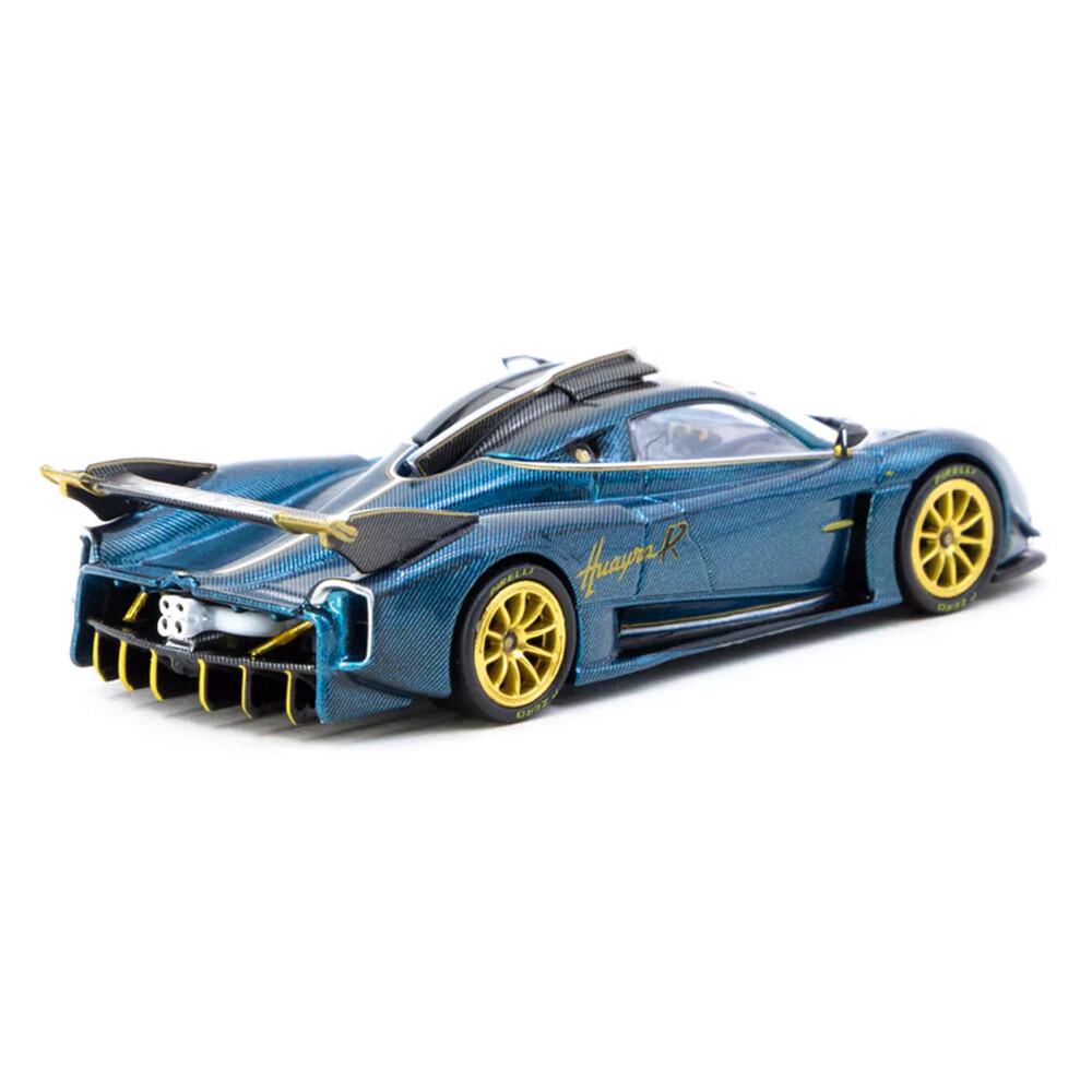 Tarmac Works 1/64 Pagani Huayra R Turquoise Carbon Fiber – USA Special Edition - GLOBAL64 T64G-TL035-TCF - Thumbnail
